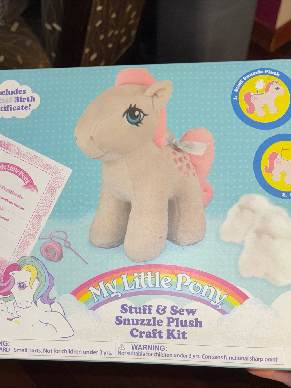 My Little Pony Pink & Cream Stuff & Sew Snuzzle Plush Craft Kit